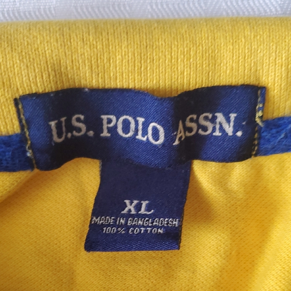 U.S. Polo Assn Big Yellow Polo Large Poney XL Shirt - Picture 9 of 11